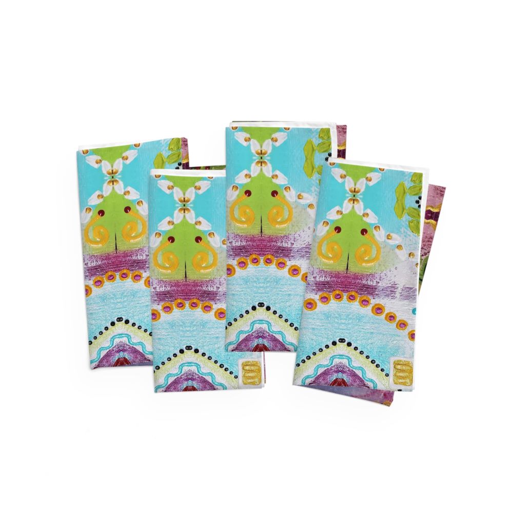 'We Go Together' designer cloth dinner napkins