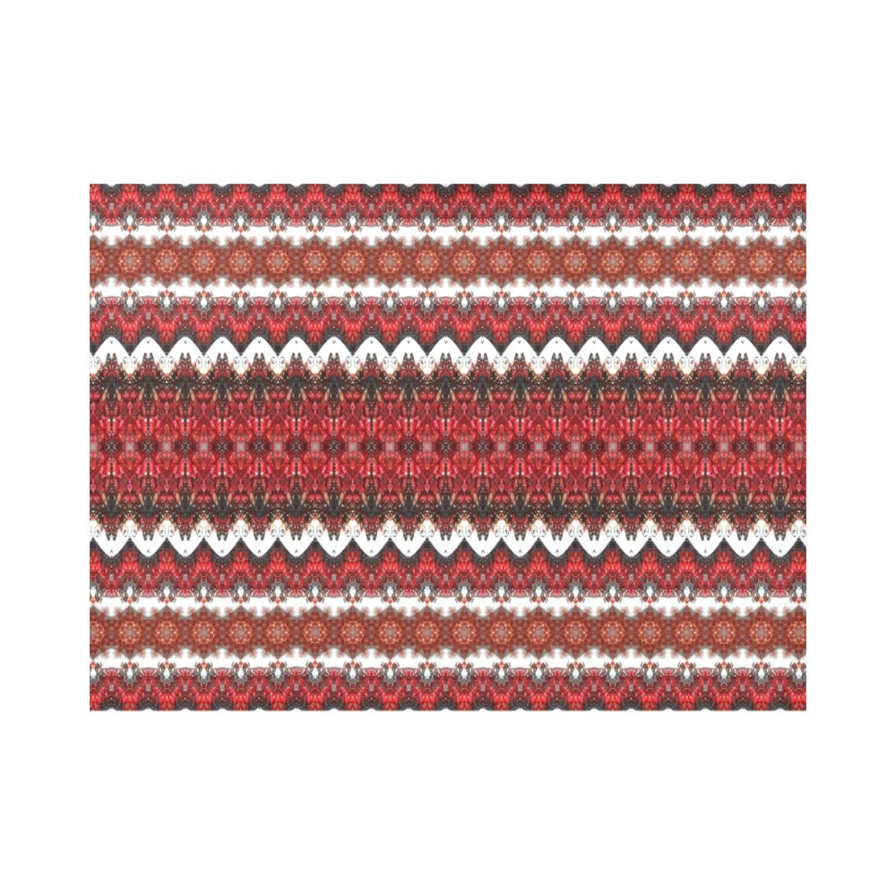 festive red and white placemats for christmas