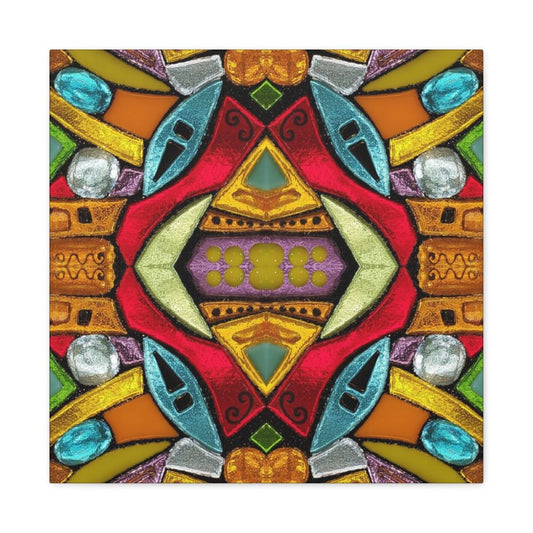 abstract canvas prints of colorful glass art