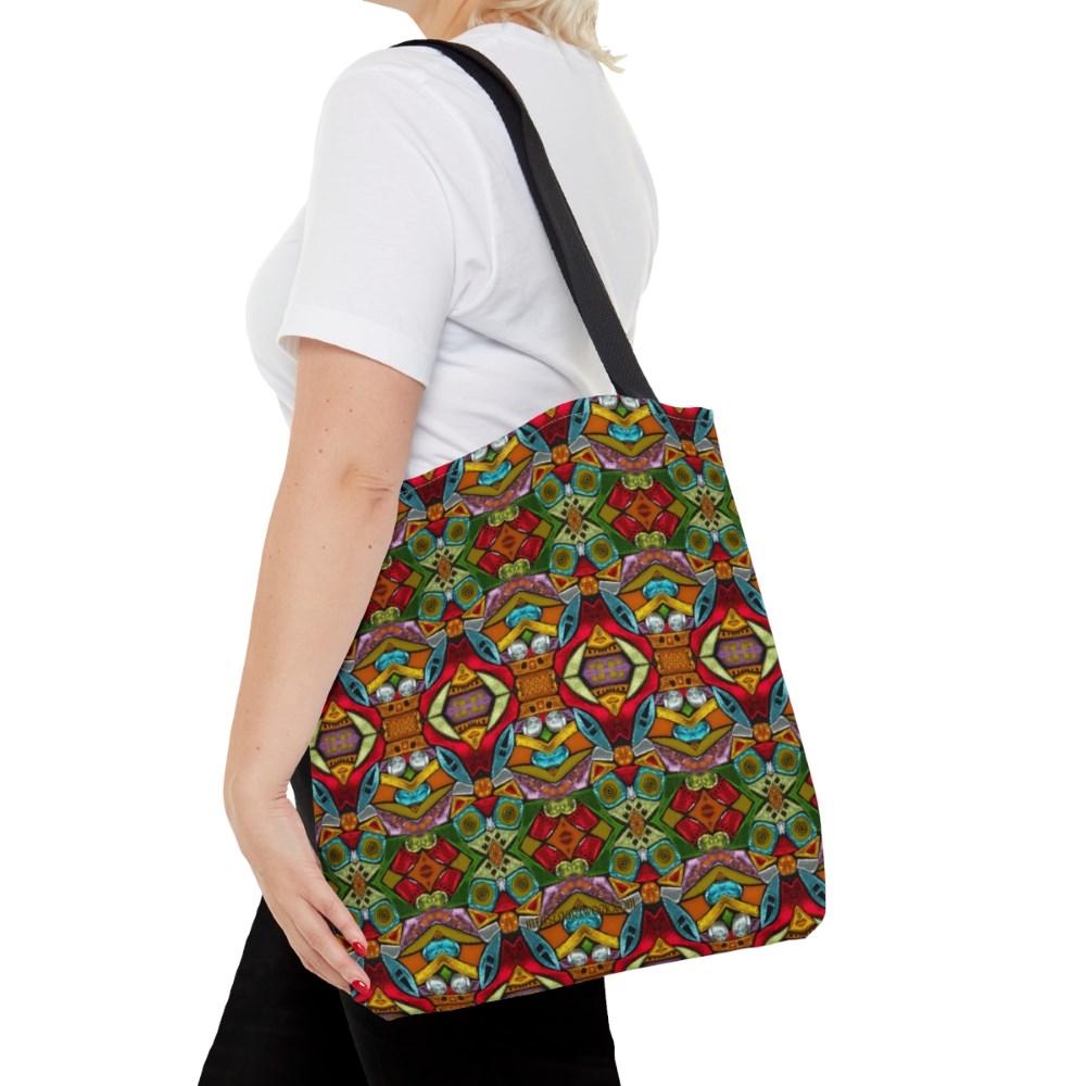 totebag with colorful abstract art print