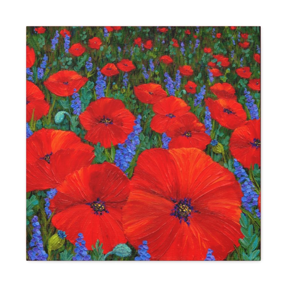 red poppies painting art print