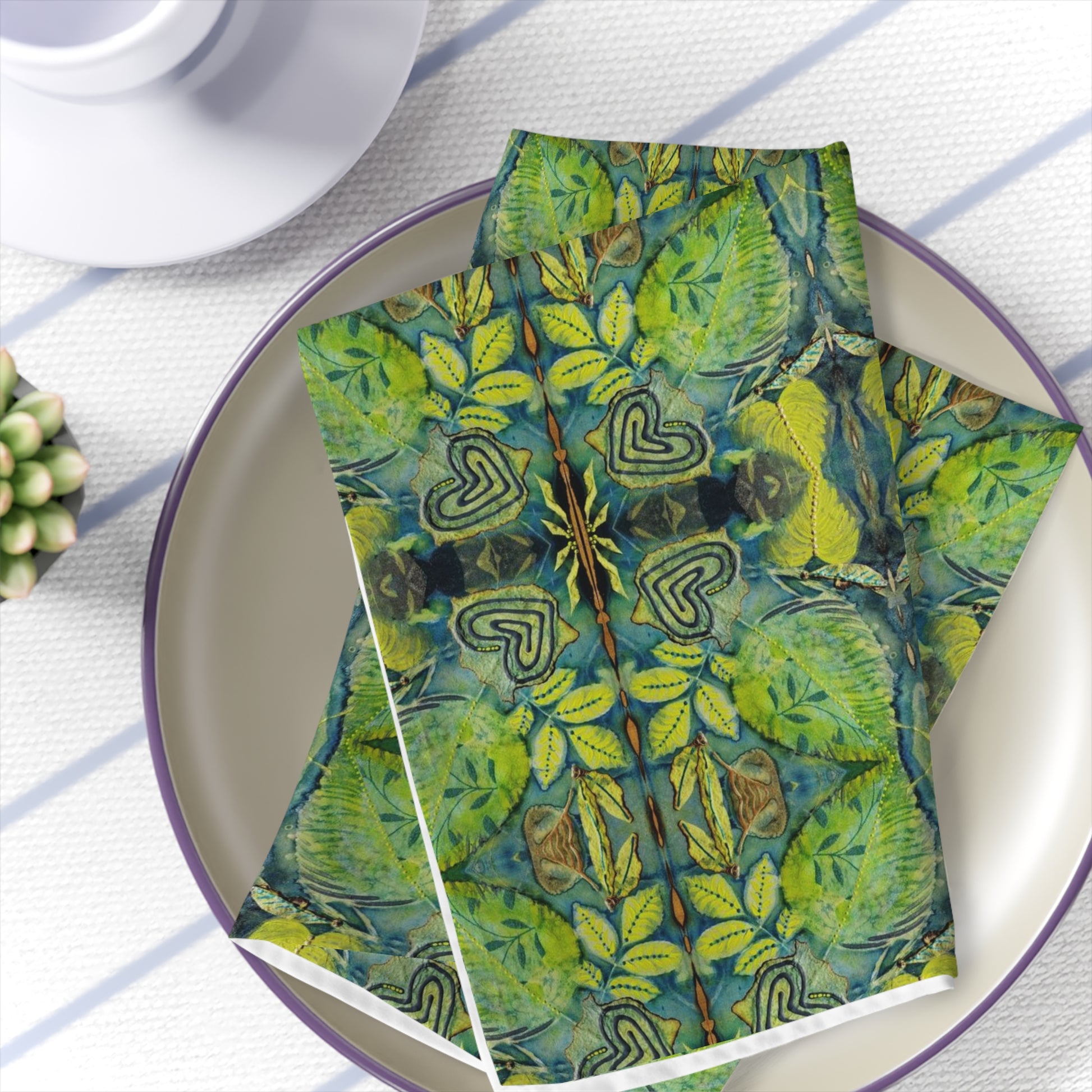 fabric napkins with art called Beauty Abounds
