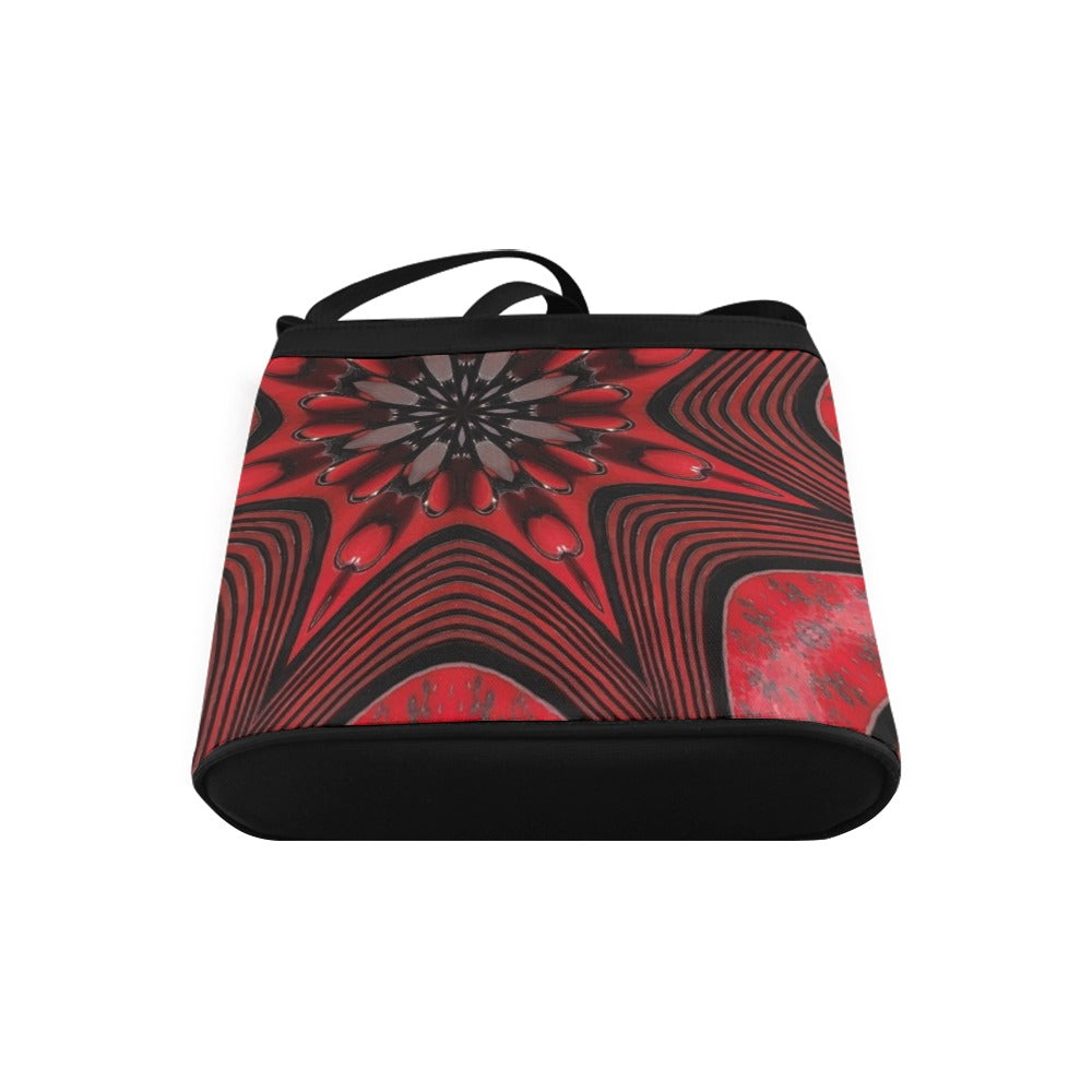 black and red womens trave purse