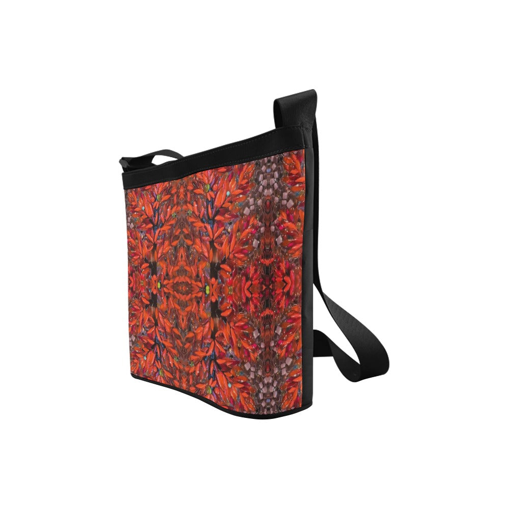 black and red crossbody purse