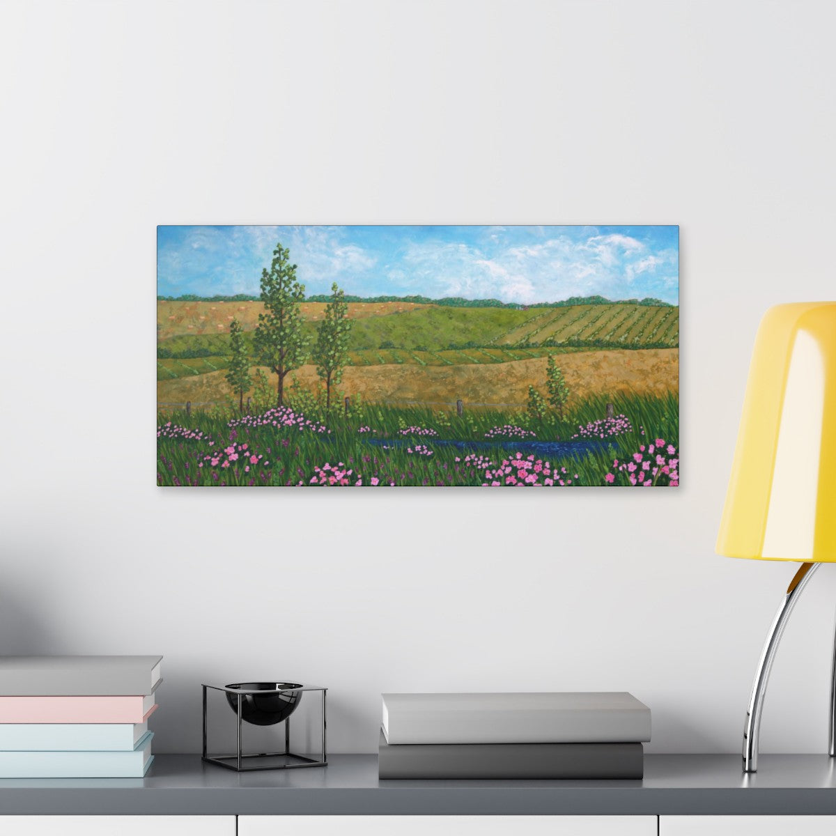 canvas art print of a country fields landscape