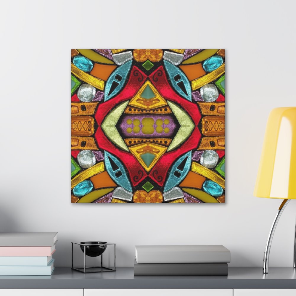 abstract art prints of glass design on canvas