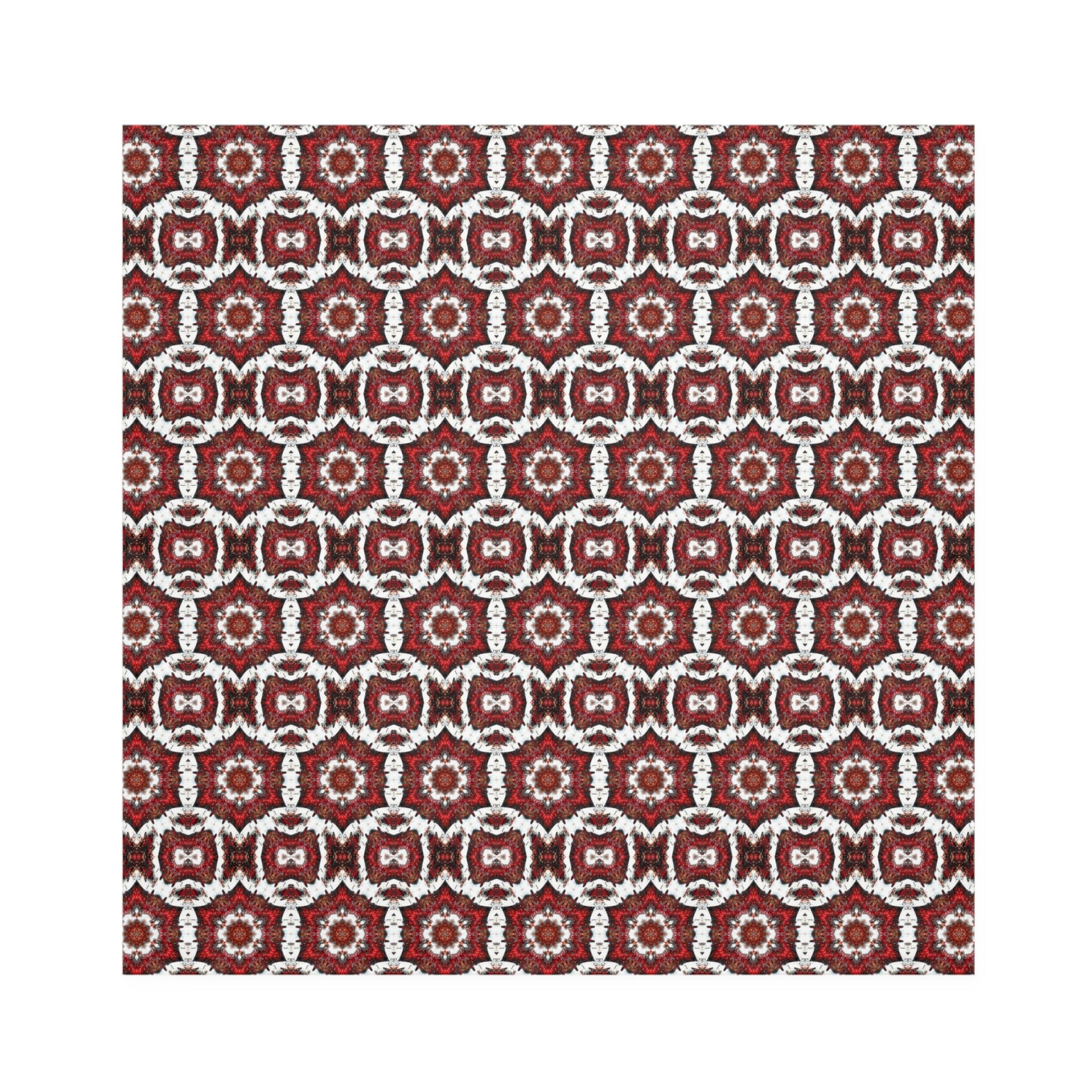cloth dinner napkins with red and white festive print