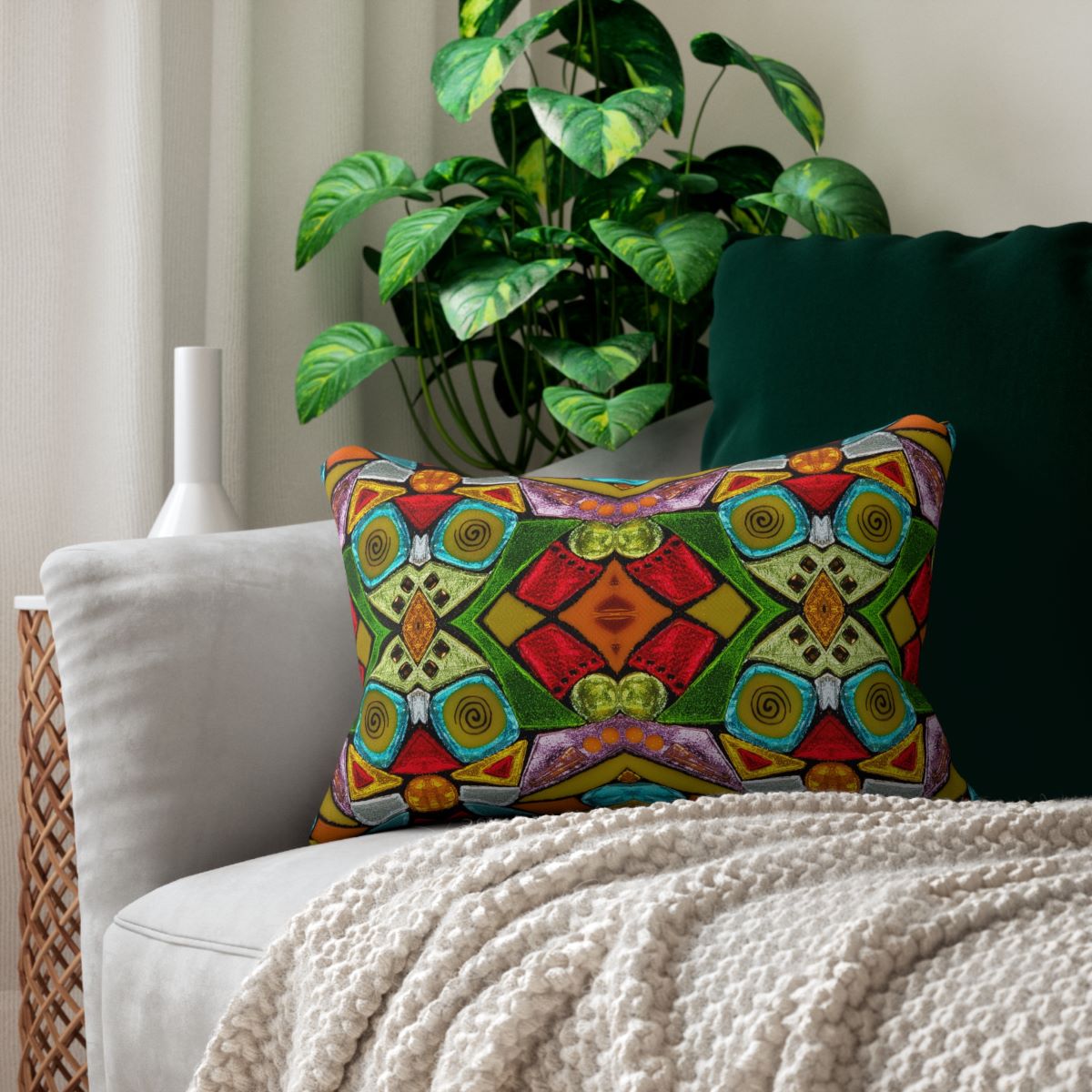 colorful pillow for back support