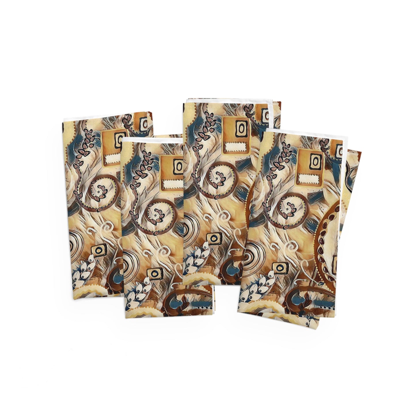 set of 4 country chic style cloth napkins