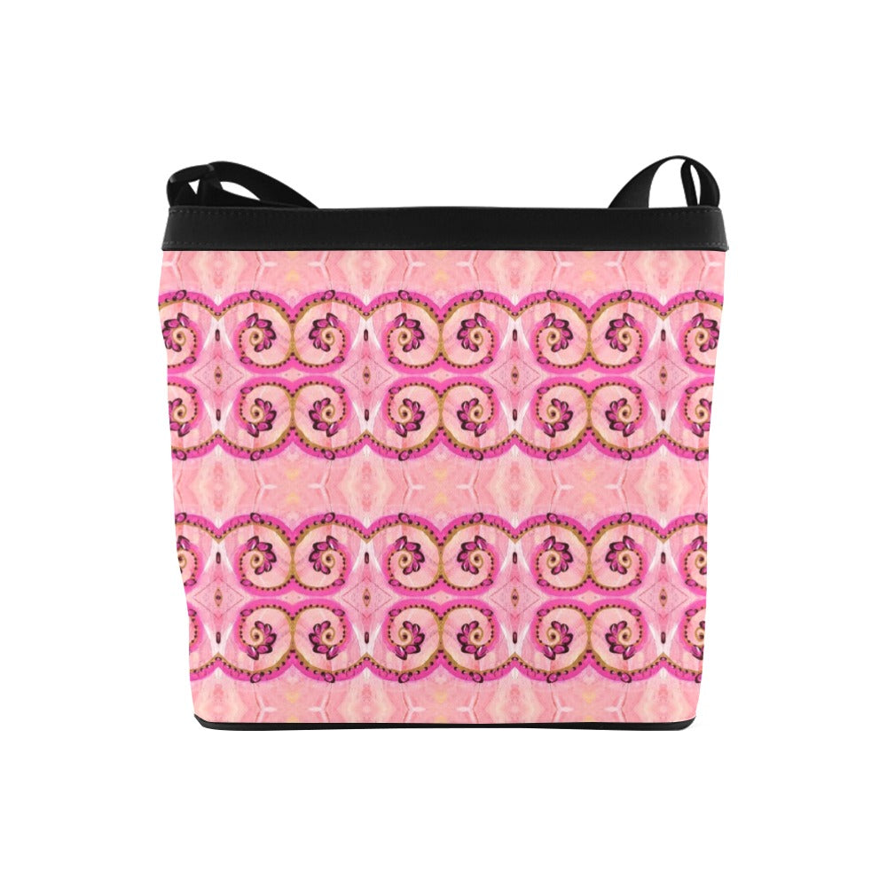 cute pink and black messenger bag purse