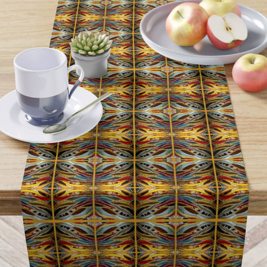 dining table runner with modern gold design