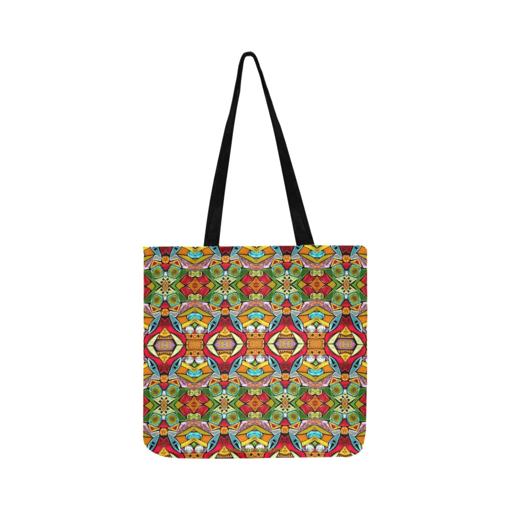 fun multi colored tote bag