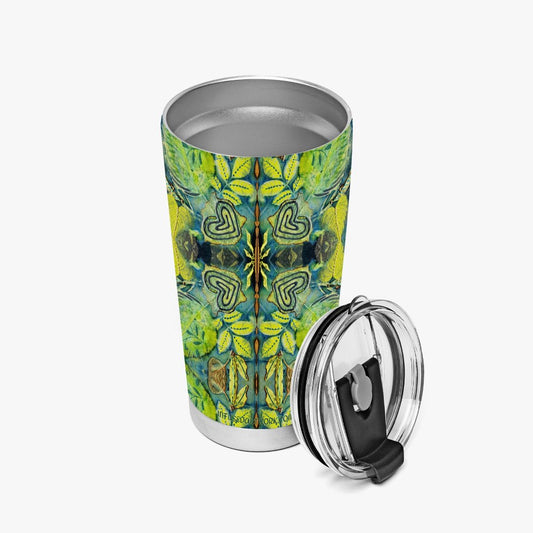 insulated coffee tumbler with beautiful art