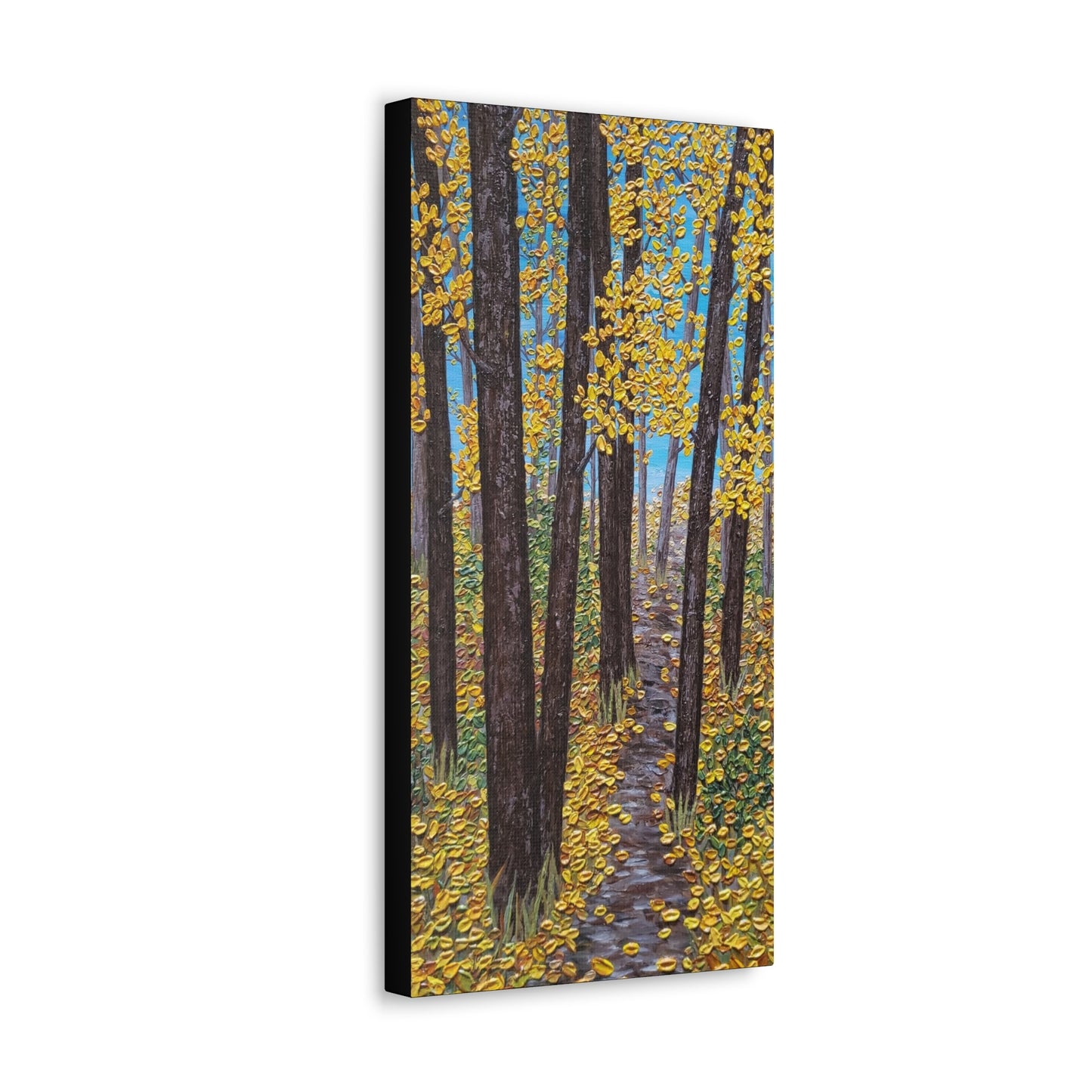 Palette Knife Painting of Canadian landscape of Yellow trees