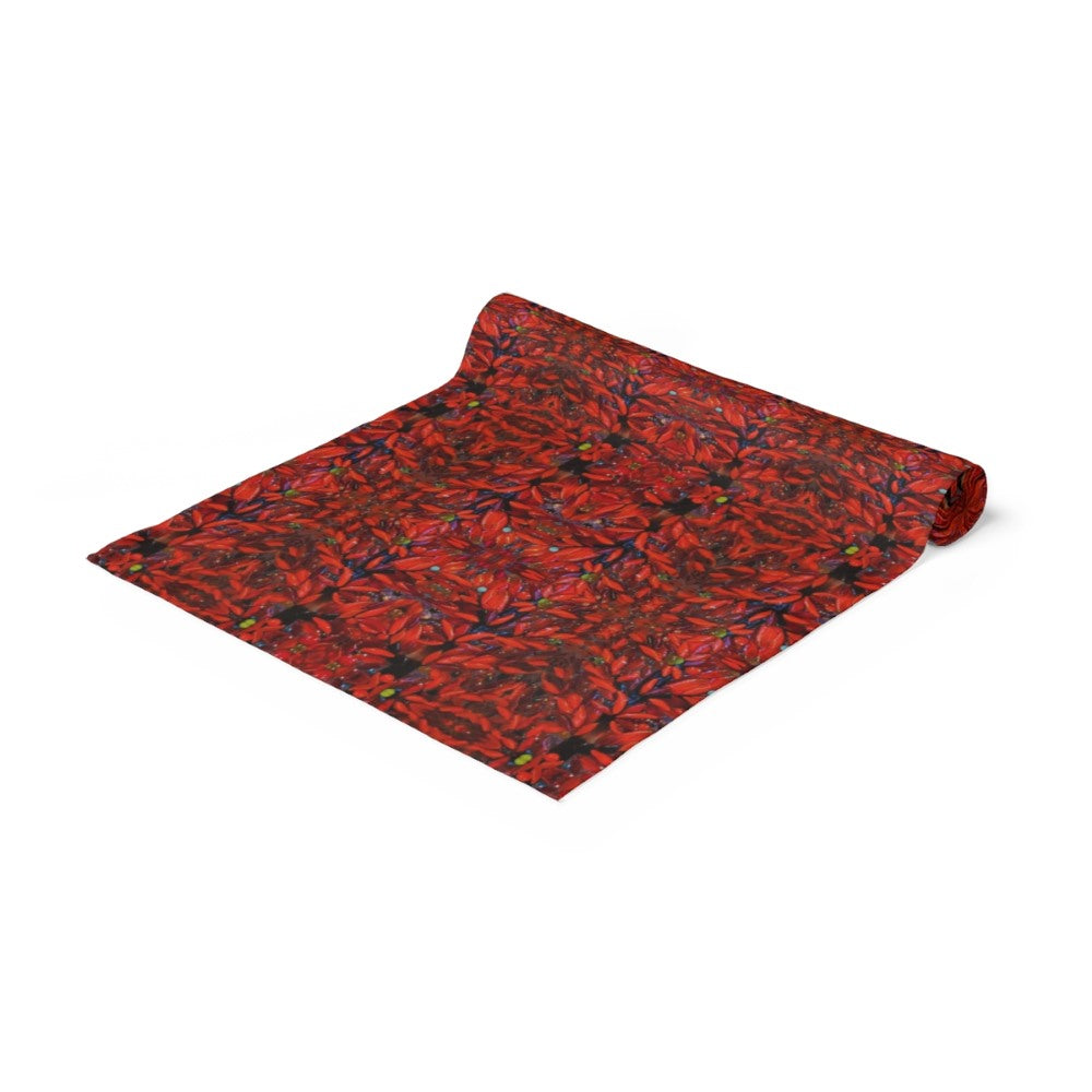 Beautiful abstract red table runner