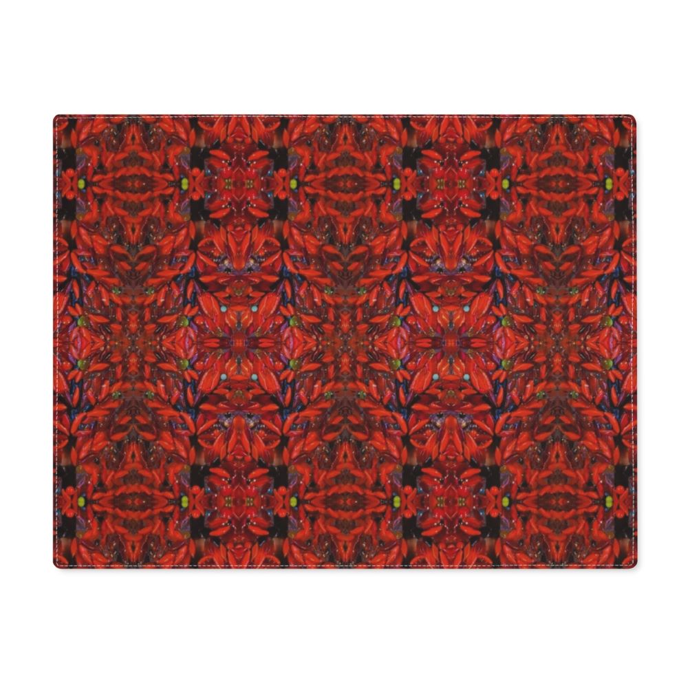 red place mats - cloth dining table linens