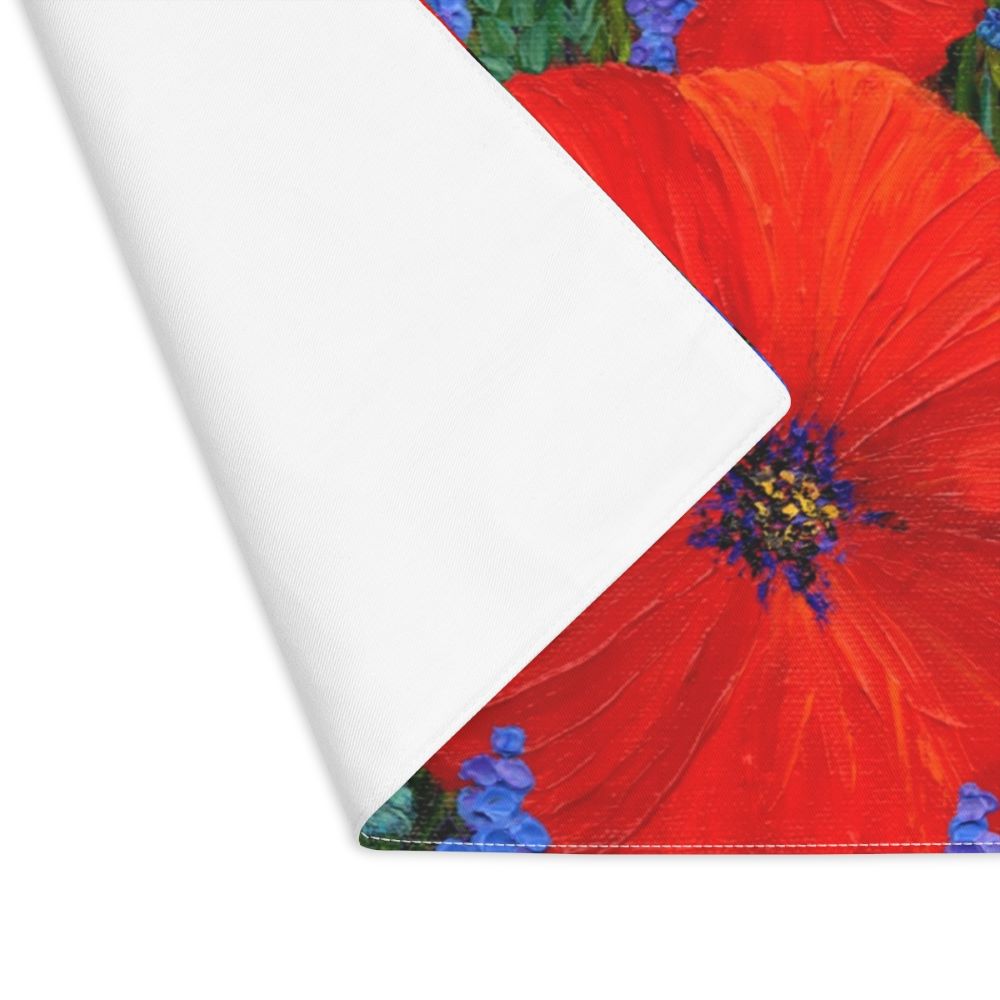 pred poppies painting on placemat