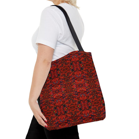 The Empress a red tote bag with art on it