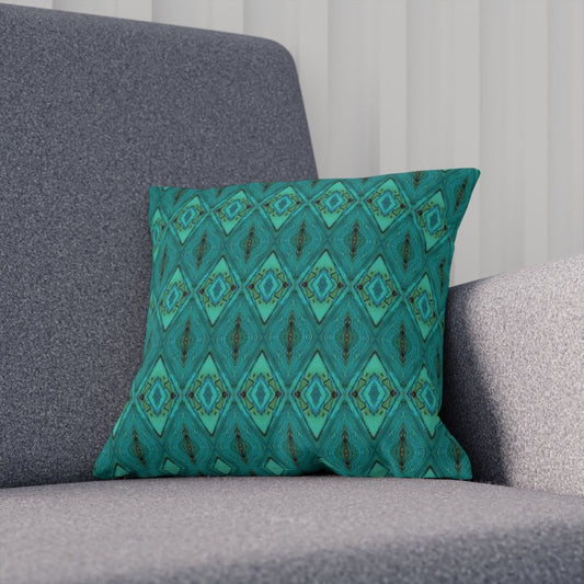 throw pillow for sofa or chair in teal blue