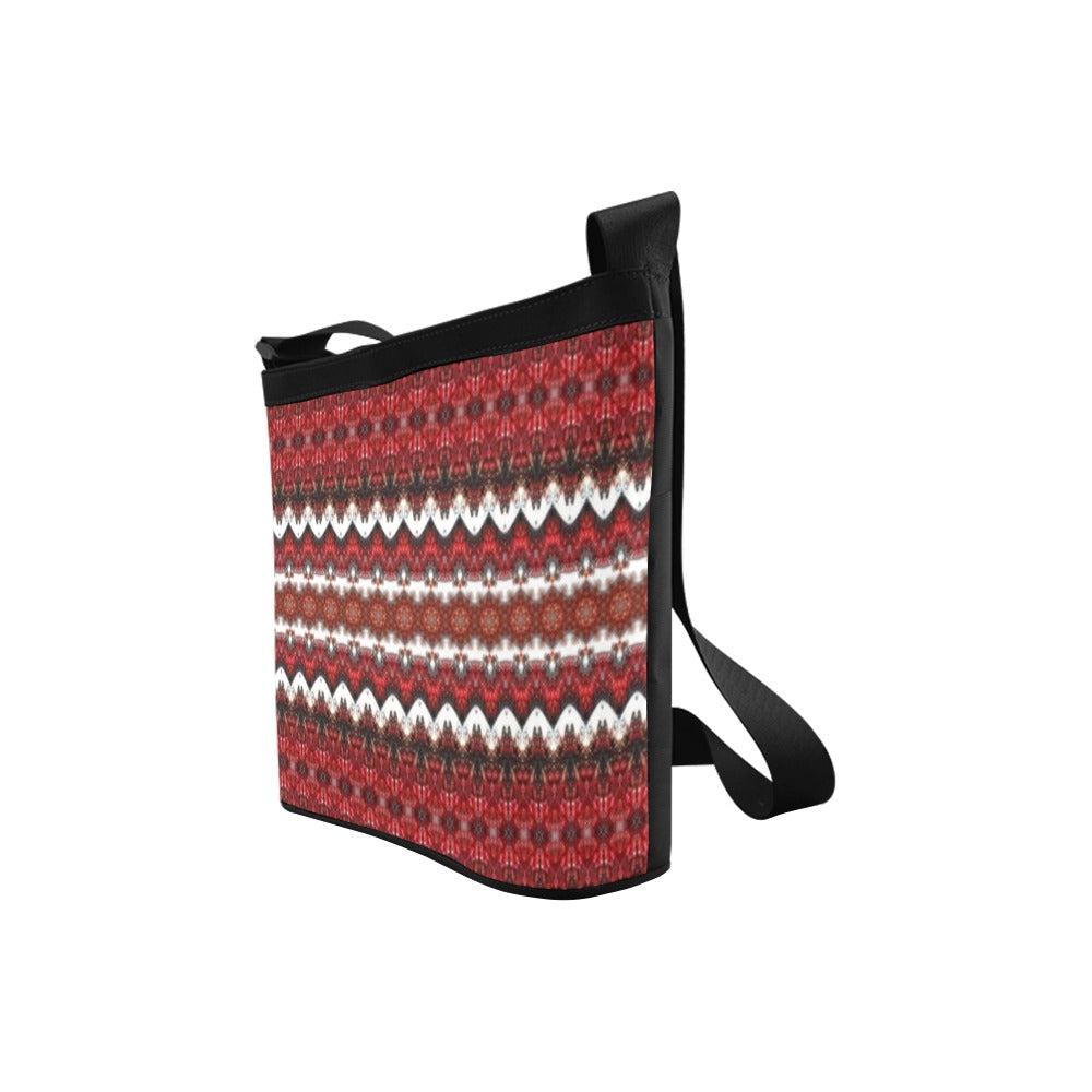 travel purse with cute red and white print