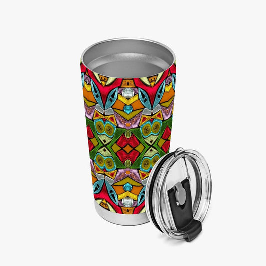 travel go cup with art on it