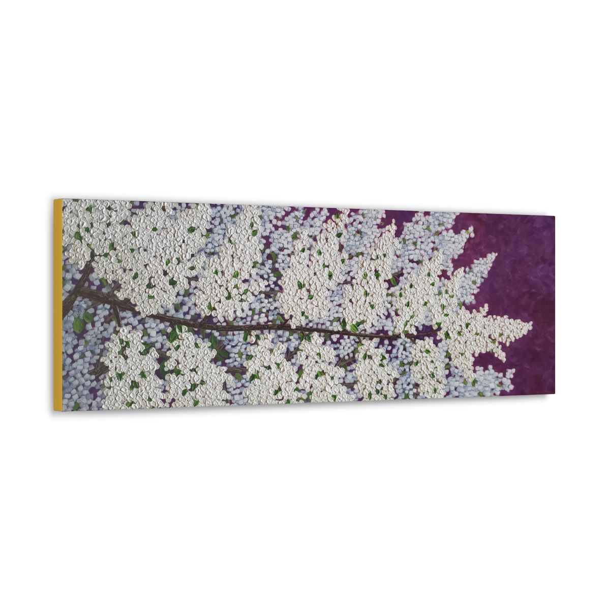 choke cherry tree in bloom painting