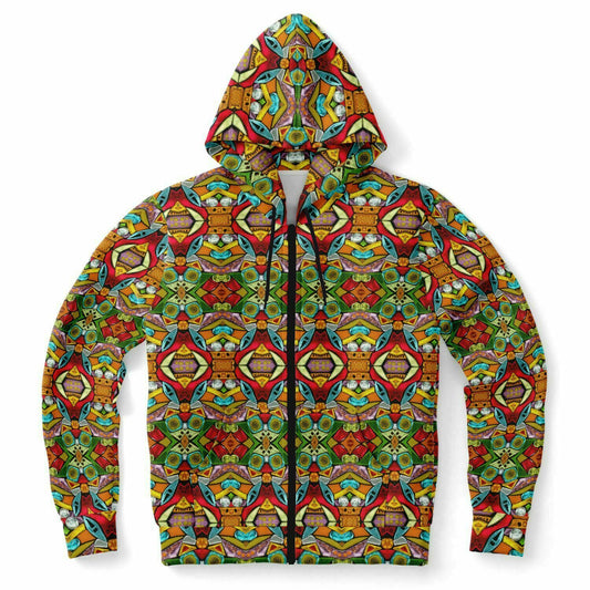 unique colorful fullzip hoodie