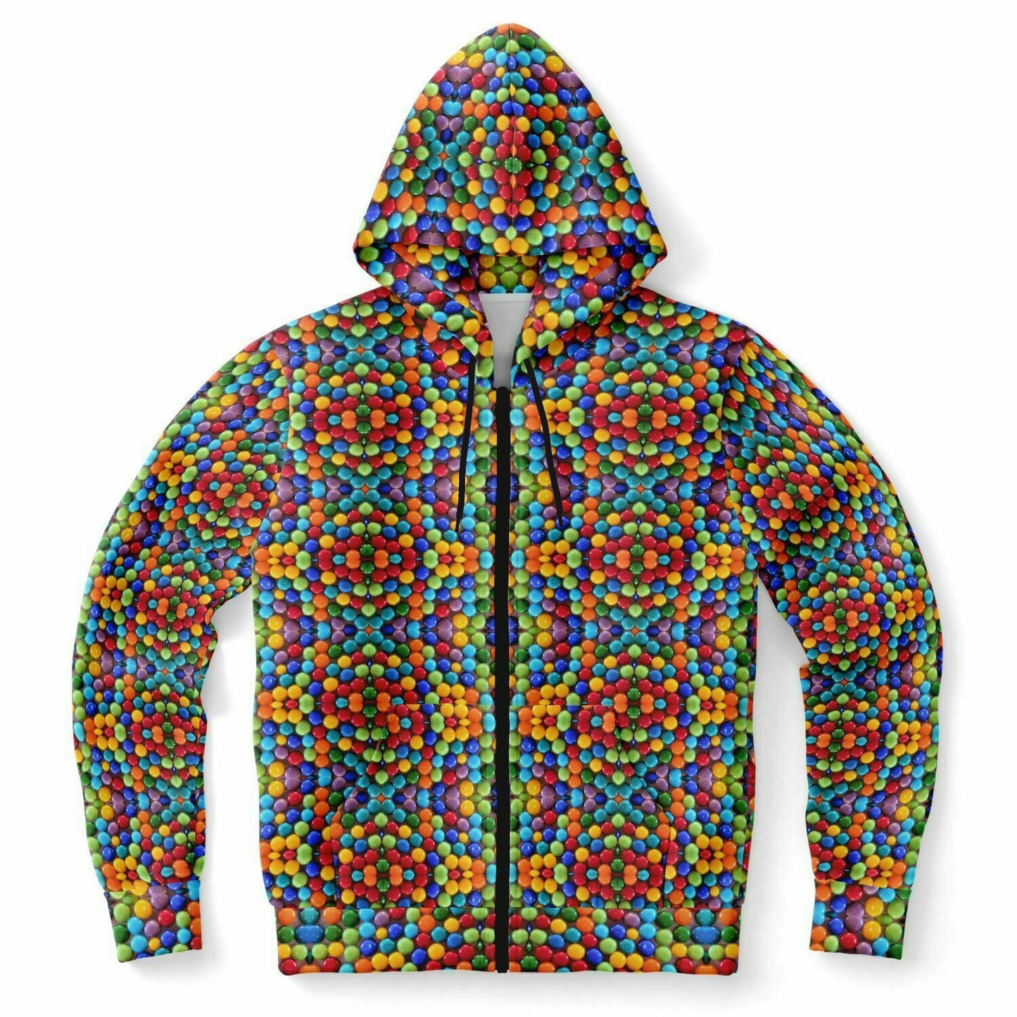 unisex hoodie with a rainbow pride print 