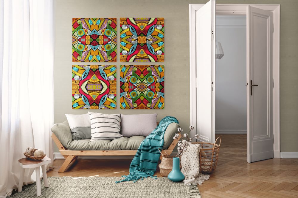 wall art collage or glass abstract canvas prints