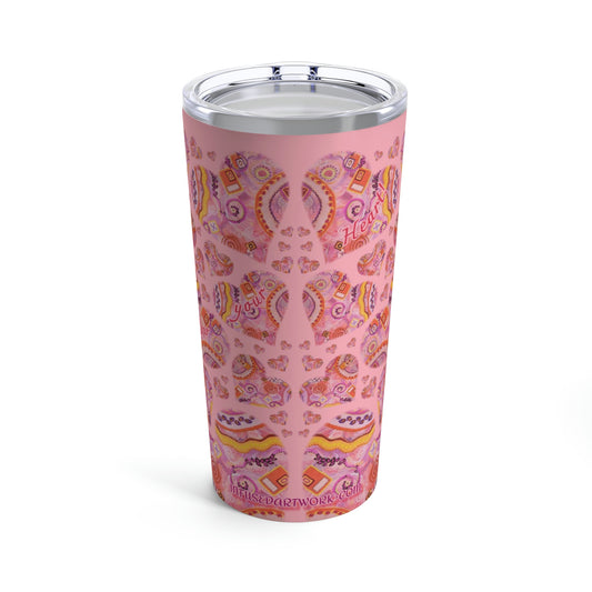 Follow Your Heart - Pink Stainless Steel  Coffee Tumbler