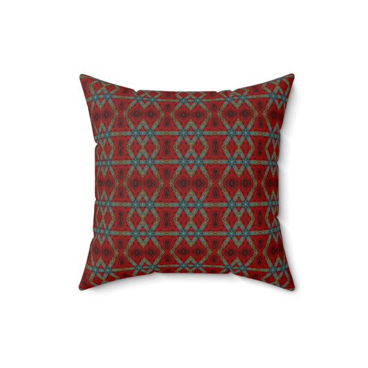 Aztec tartan red Decorative pillow