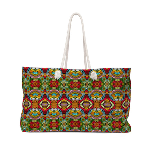 Weekender Beach Bag with Abstraction Print