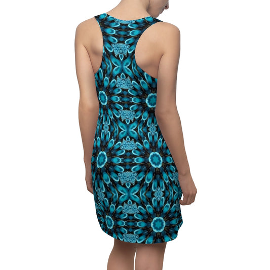 Racerback Sundress for woman in black and blue design
