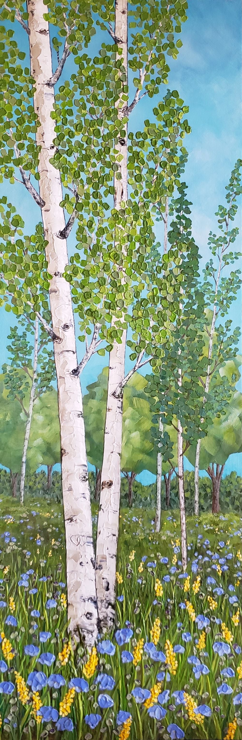 Original artwork for sale Painting of green Trees