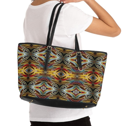 shoulder bag with designer print called Love Over Gold