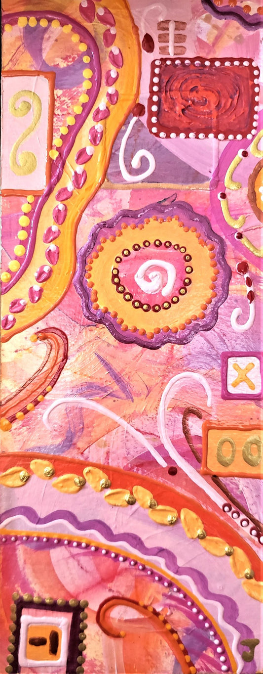 Oh Yeah! A Pink Abstract Mini Painting