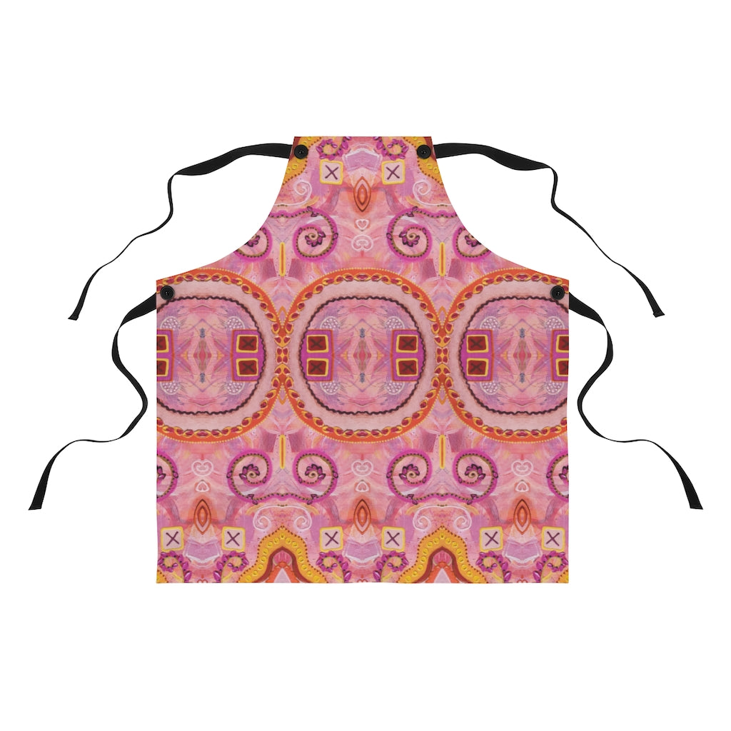 Happy n You Know It Pink design on apron 