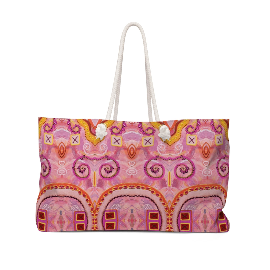 Pink Weekender Beach Bag