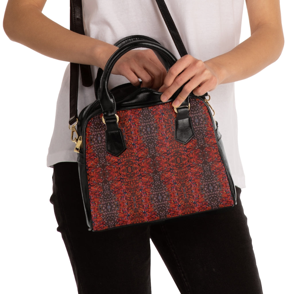 Red Purse with black handles