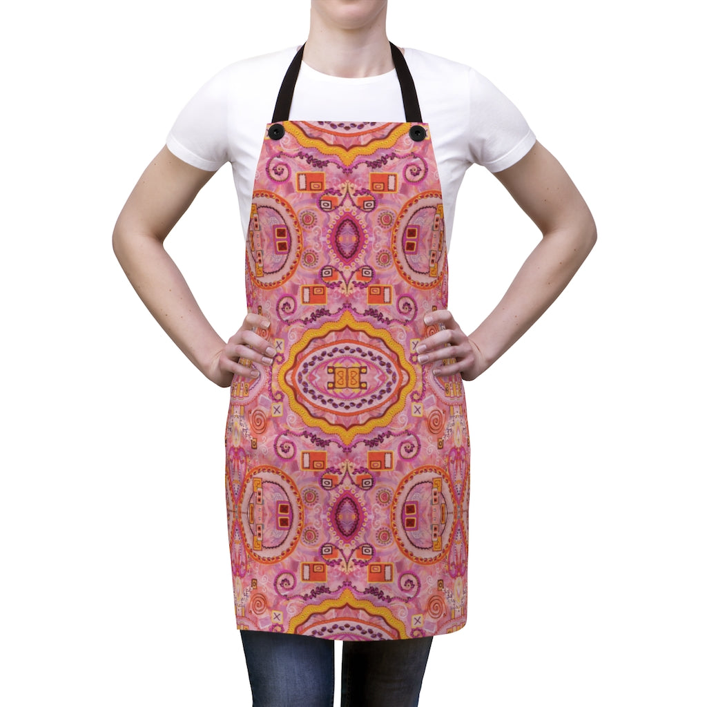 womens pretty pink apron