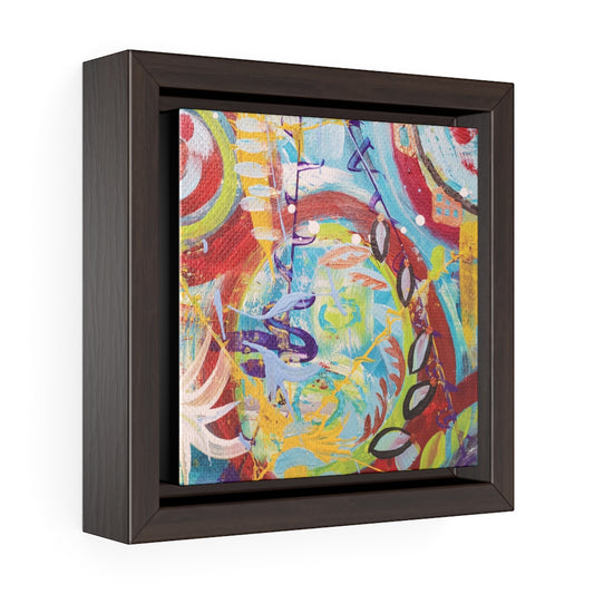 Bliss Vibes 3 - Mini Square Framed Premium Gallery Wrap Canvas