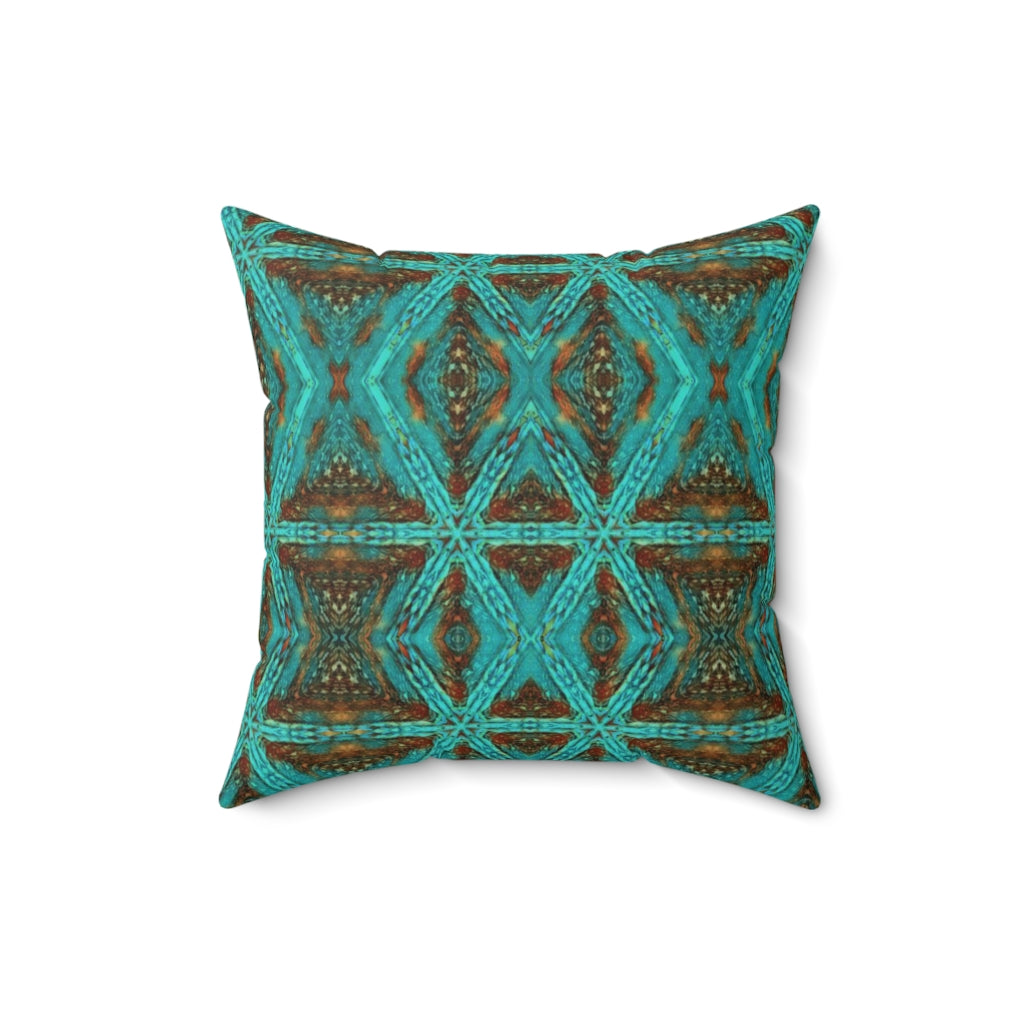 beautiful throw pillows wit haqua and amber designer pattern for urban farm house chic decor