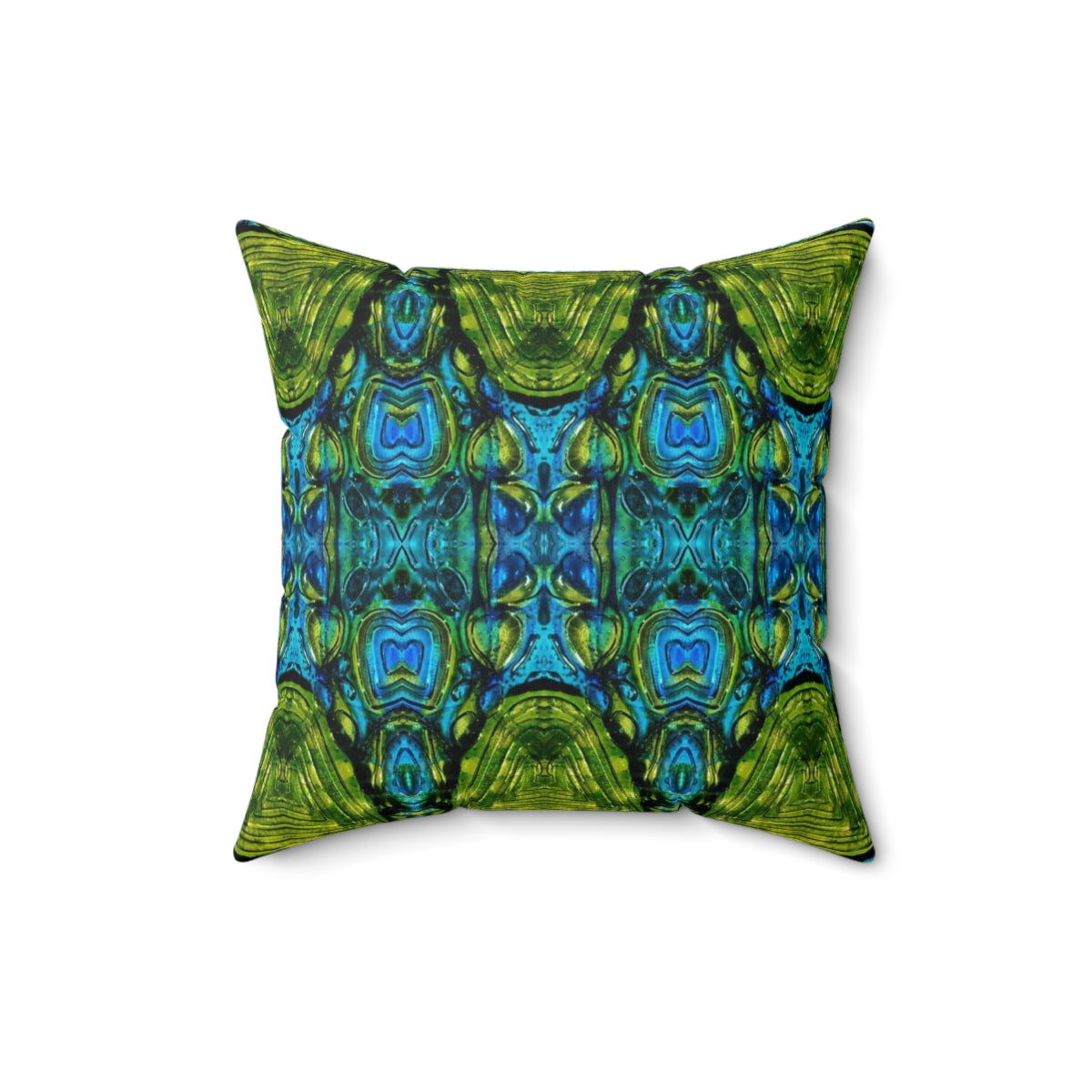 blue green decor pillow