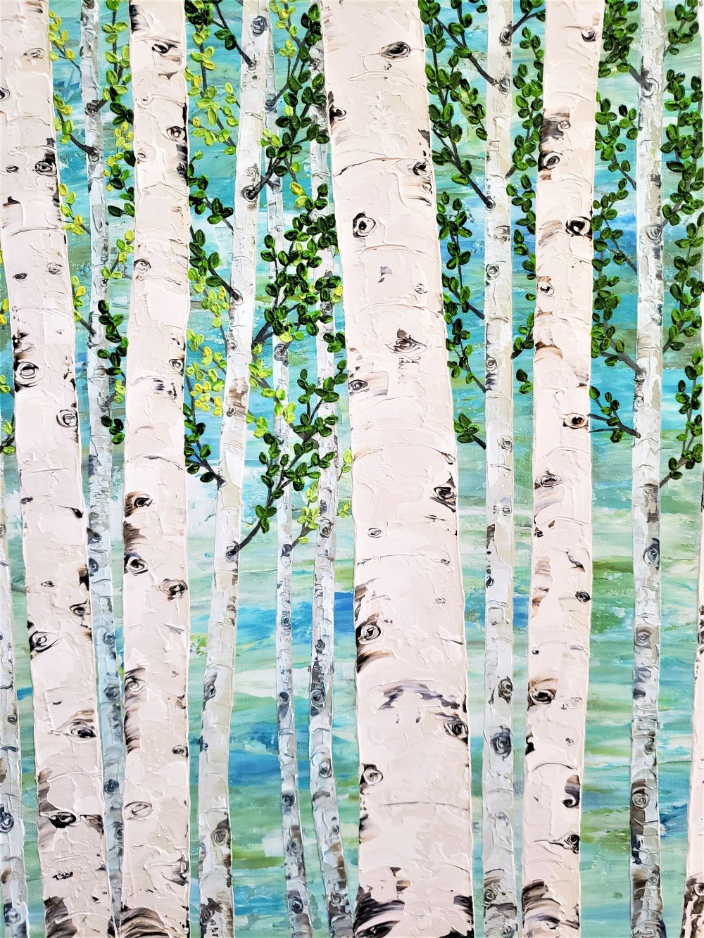 a different section close up of tree painting to show detail