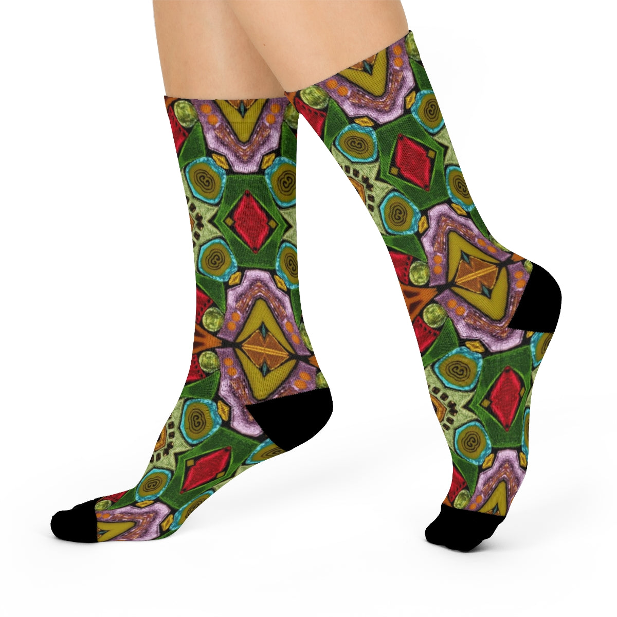 cool dress socks with multicolor pattern