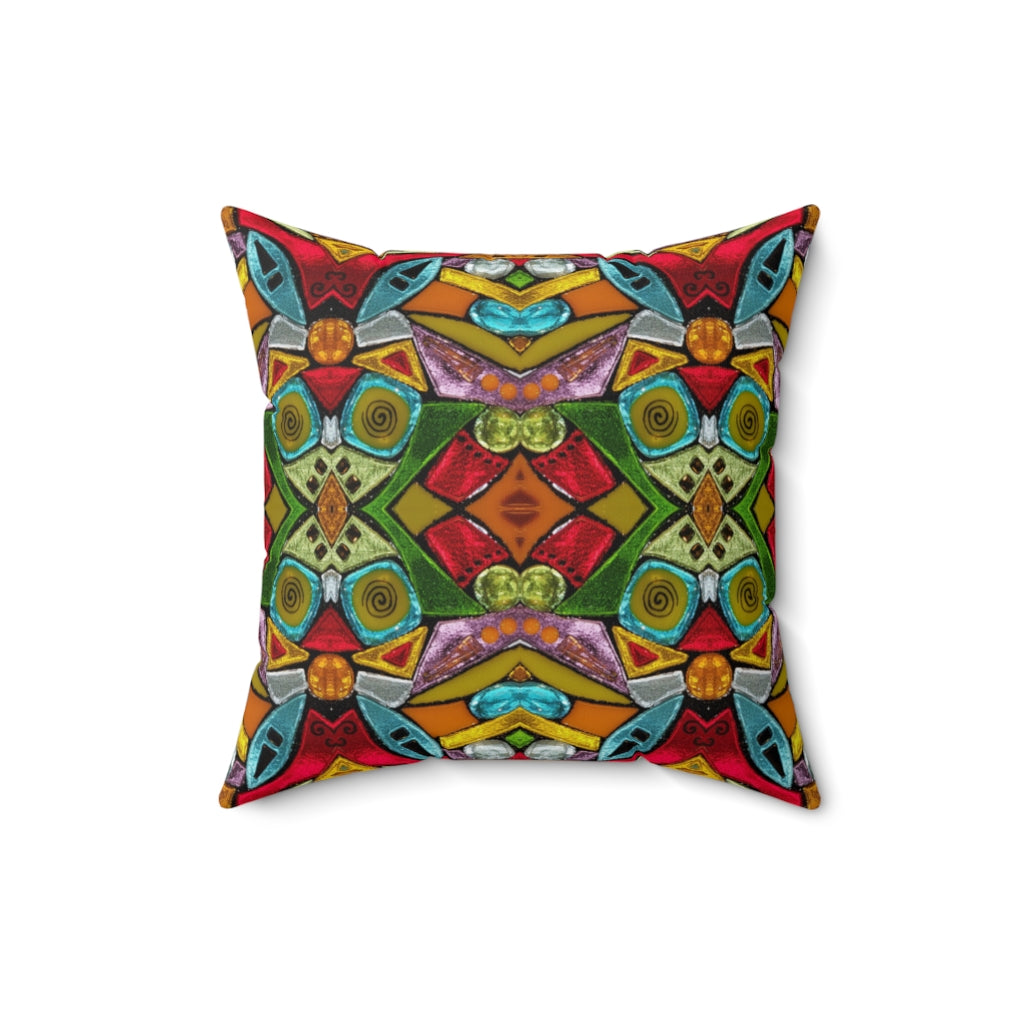 couch pillows with colorful designer prints