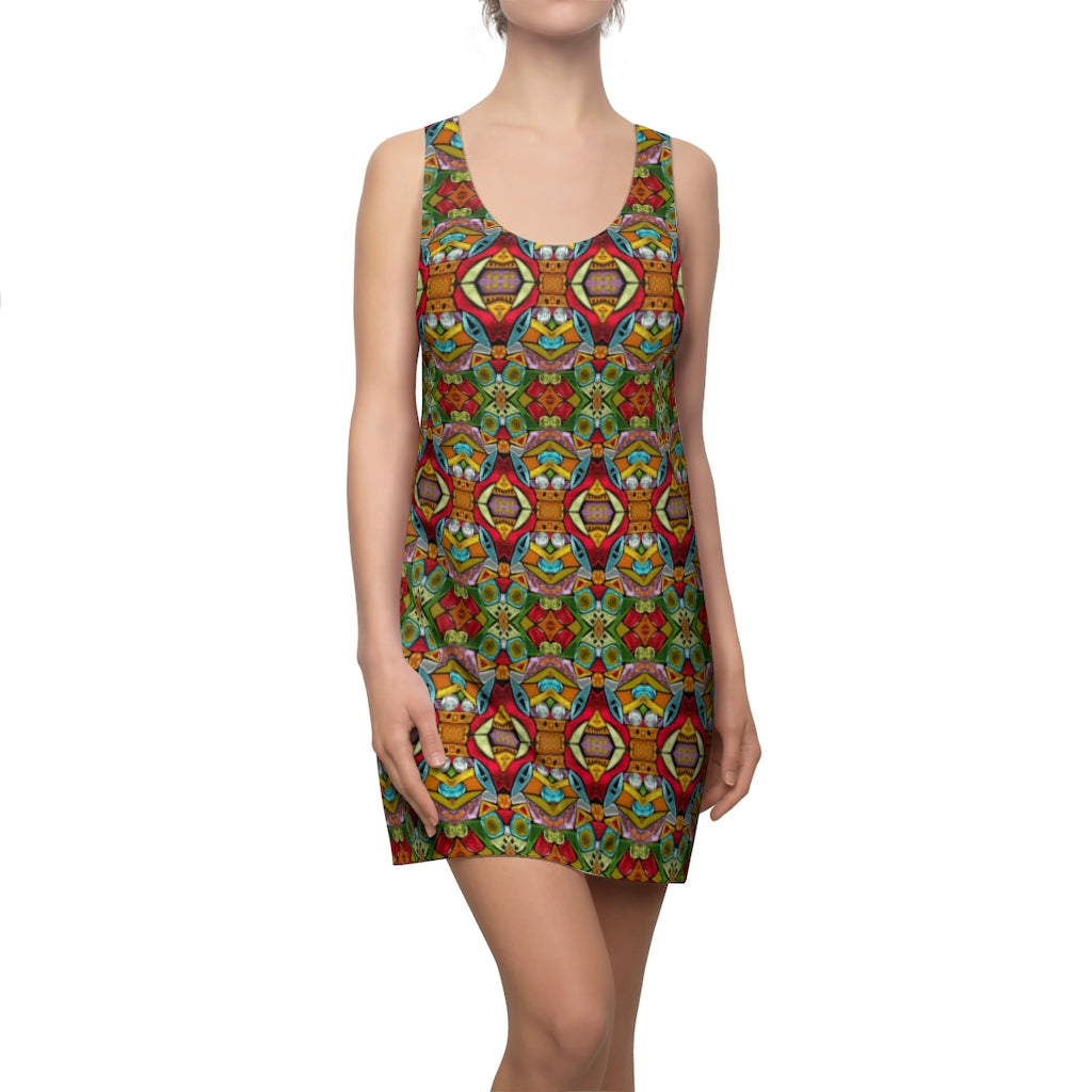 cute summer dress with colorful print