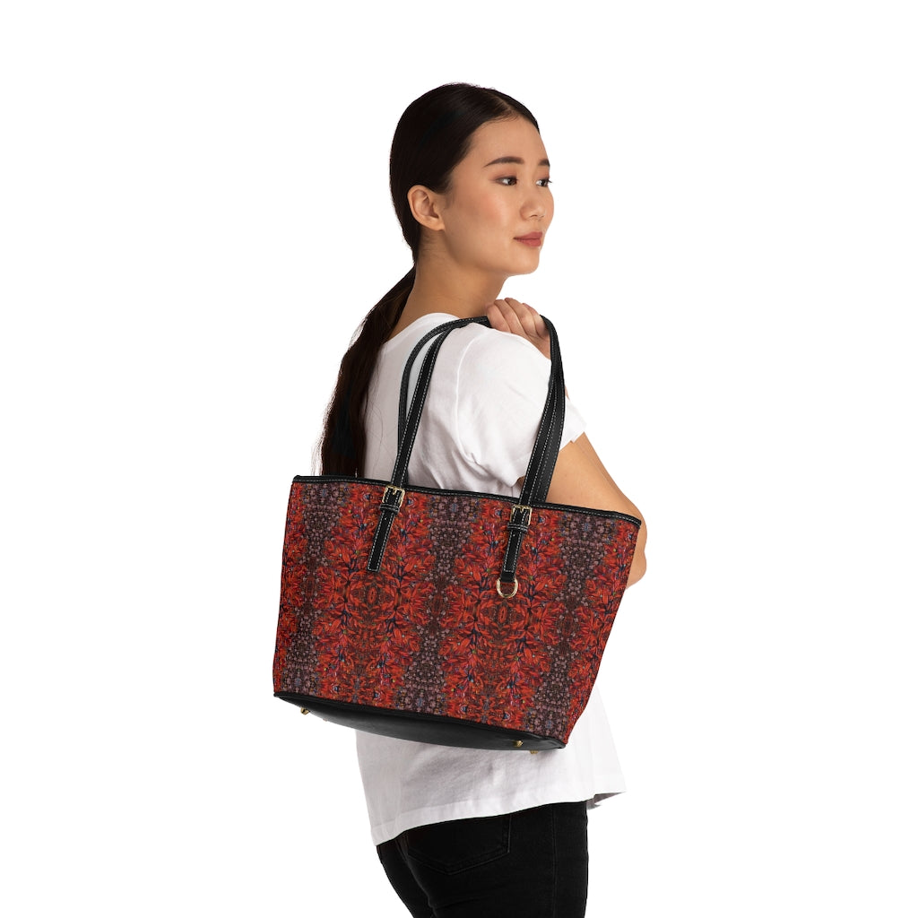 Woman carrying smaller size of Empress Red Shoulder bag