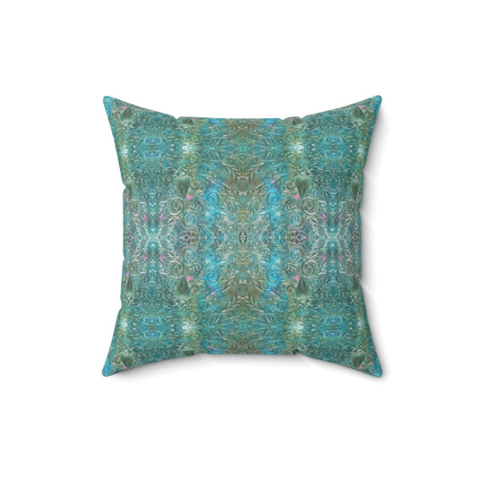 'Angelic Vibes' Faux Suede Throw Pillow