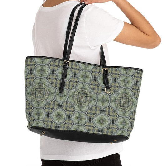 Large Shoulder Bag Purse with Boho Chic motif